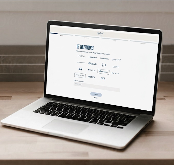 The redesigned Trendsend website on a laptop